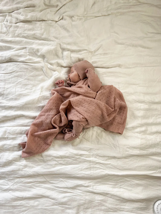 My Little Freckle cashmere bow hat - Pink