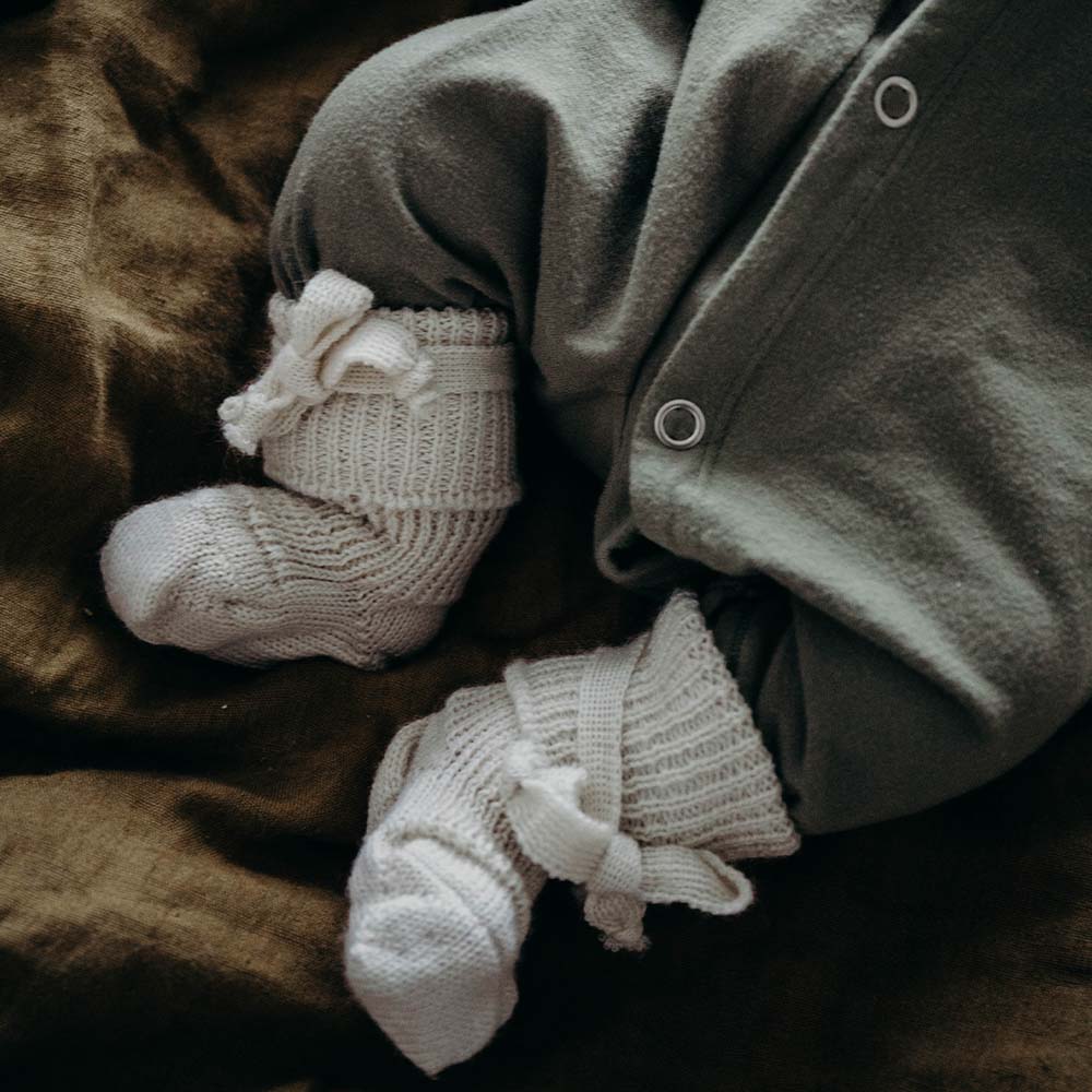 Hirsch Natur bow socks - Natural