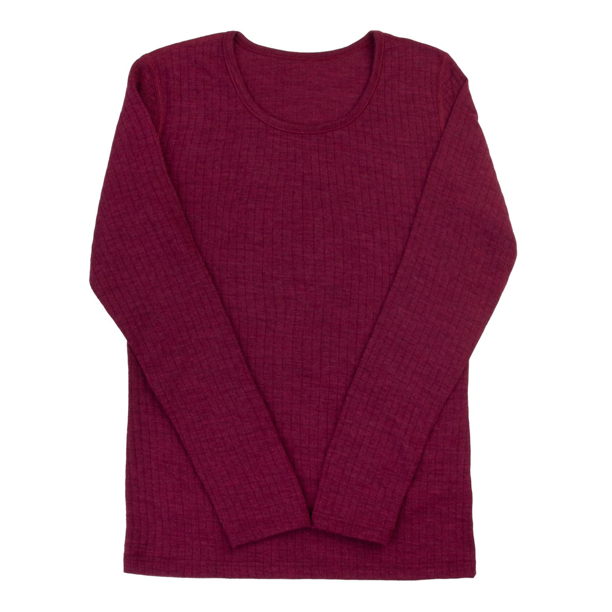Joha women's wool long sleeve - Wine Melange