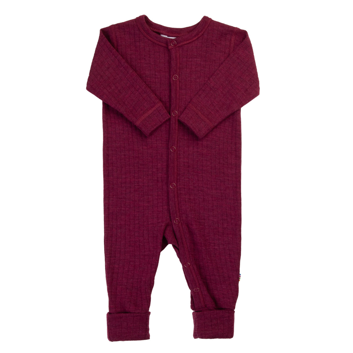 Joha wool jumpsuit with wrap feet - Wine Melange