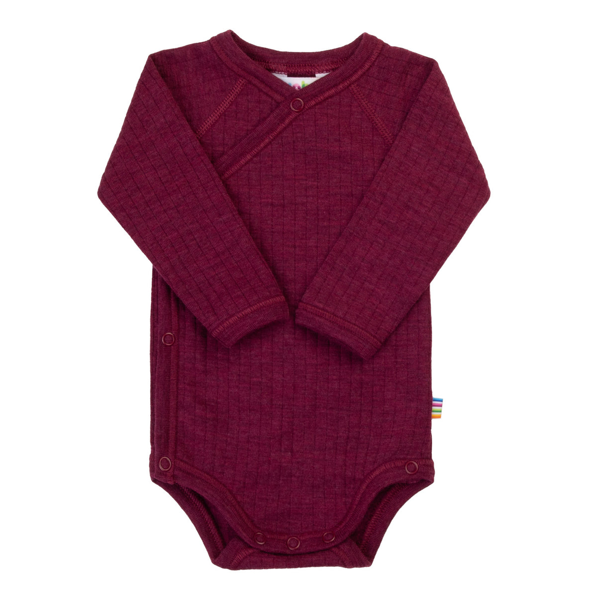 Joha wool wrap romper - Wine Melange