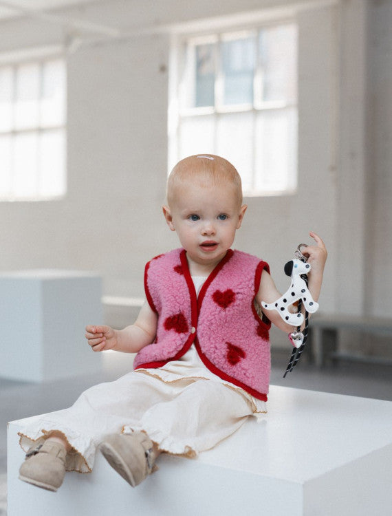 Alwero X Salty baby vest Lulu - Bubble Gum Hearts