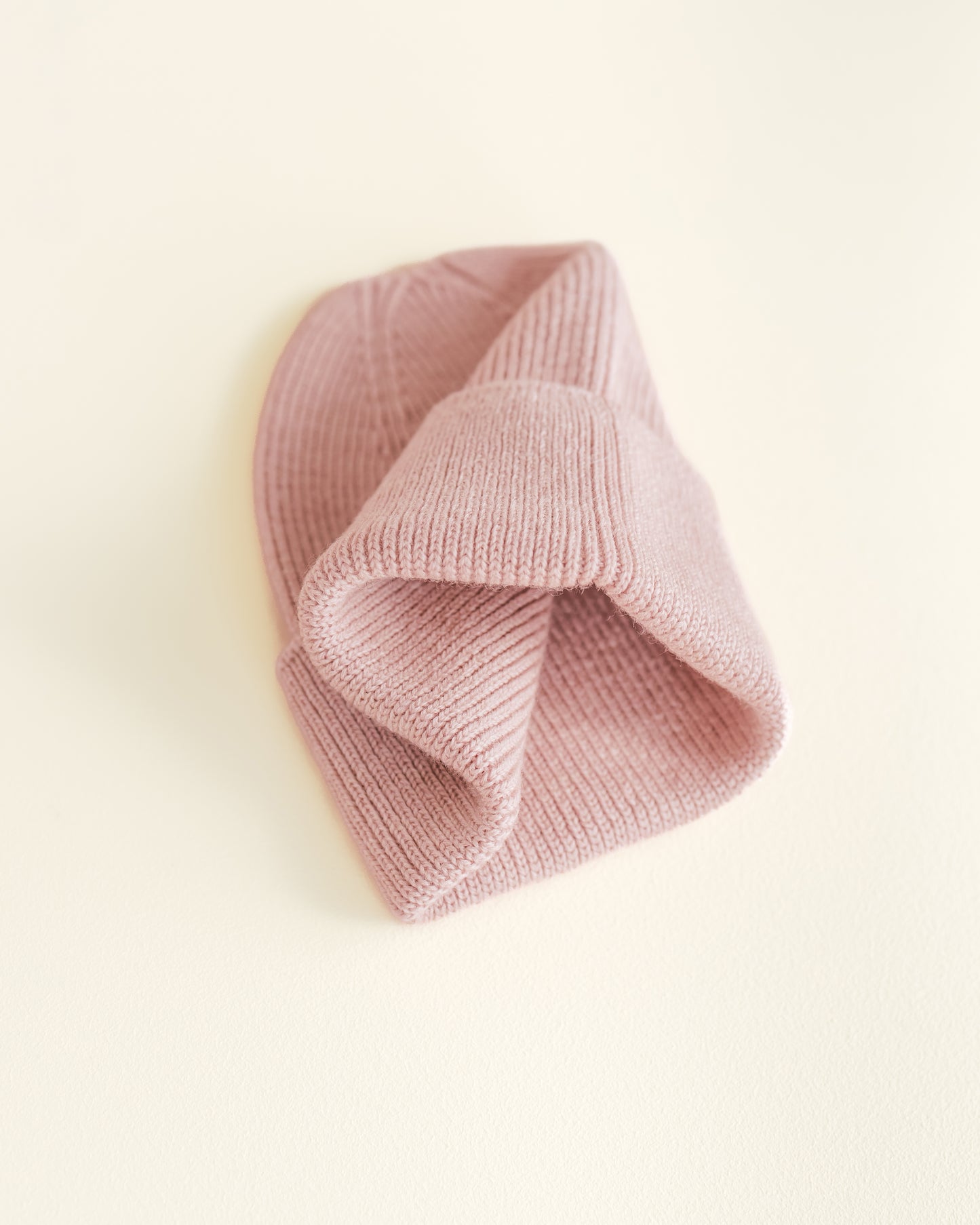 Hvid Beanie Fonzie Neugeborenen - Creme