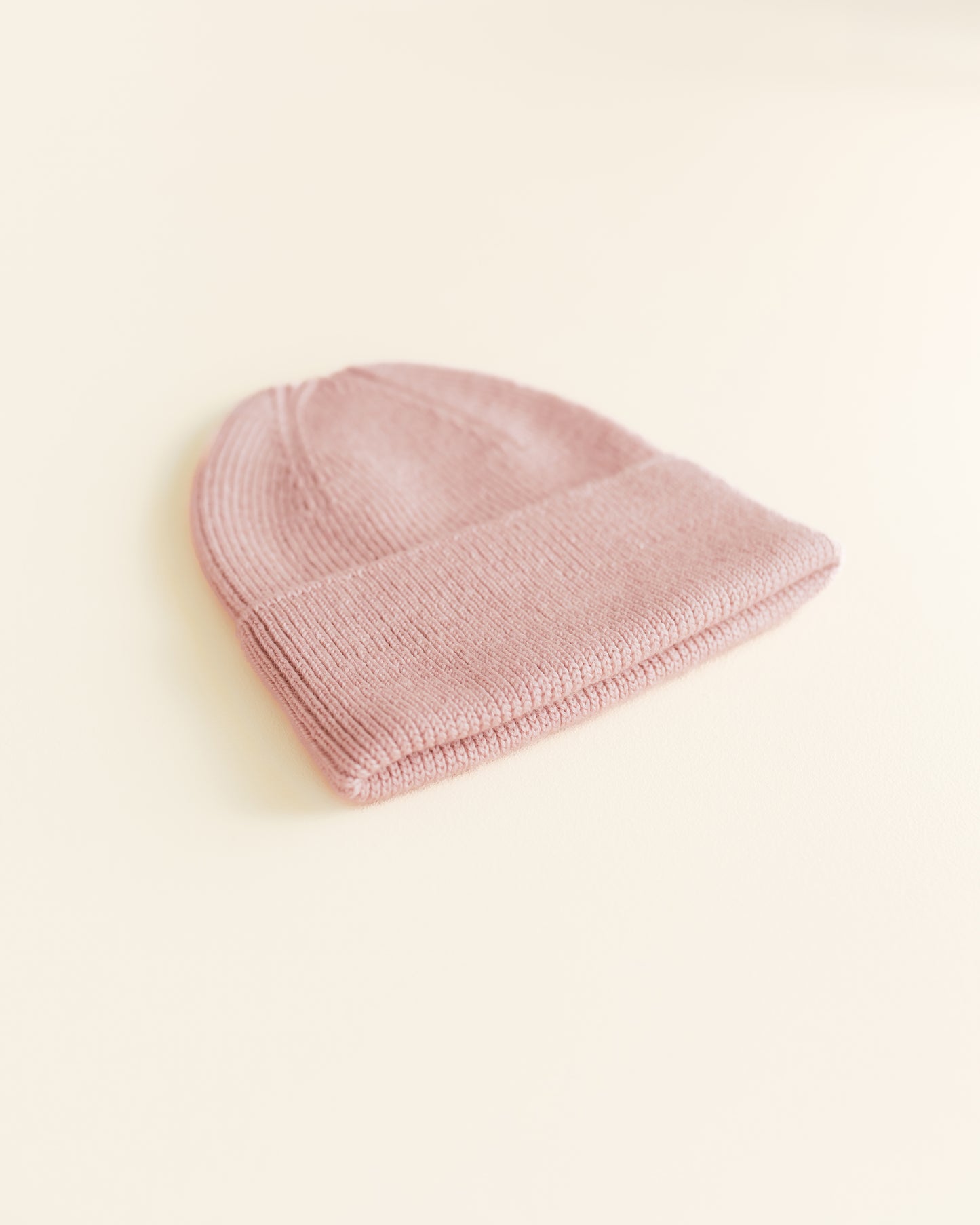 Hvid Beanie Fonzie Neugeborenen - Creme