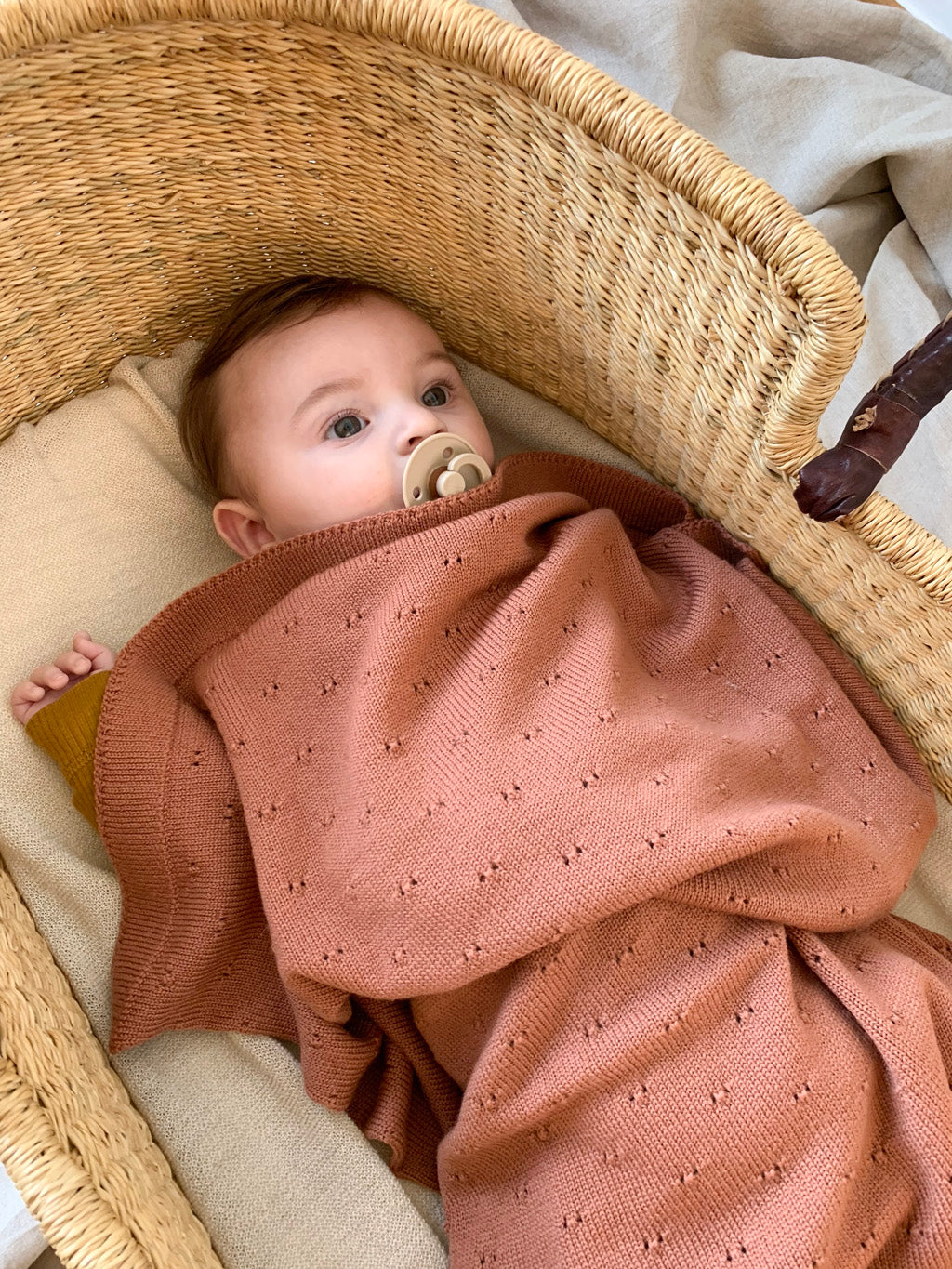 Weiße Decke Bibi - Ziegel