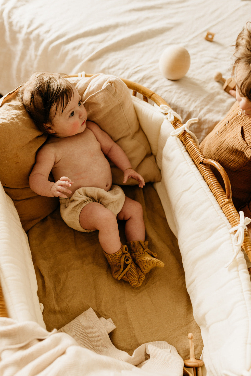 Hvid booties - Cream