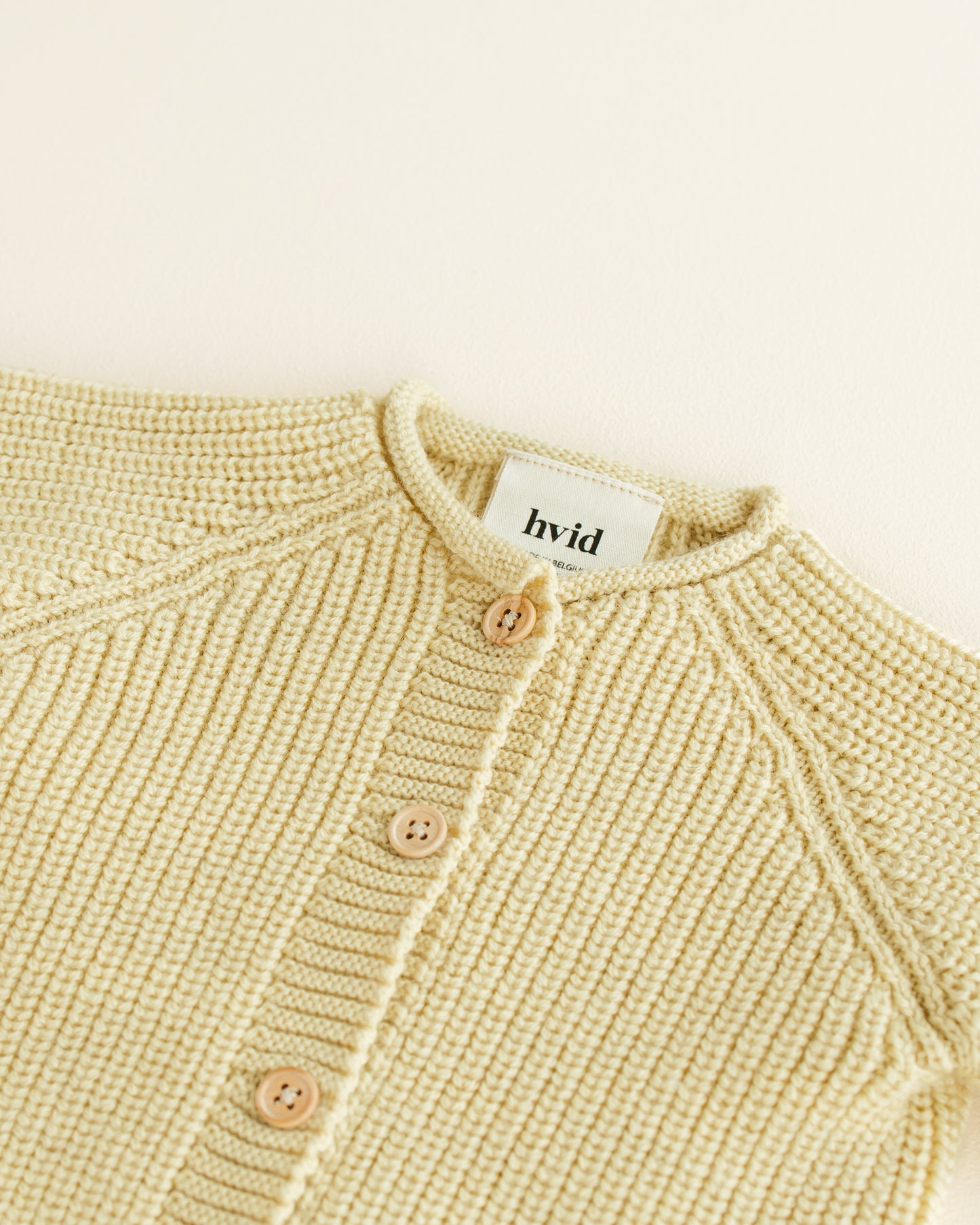 Hvid cardigan Inga - Light Yellow