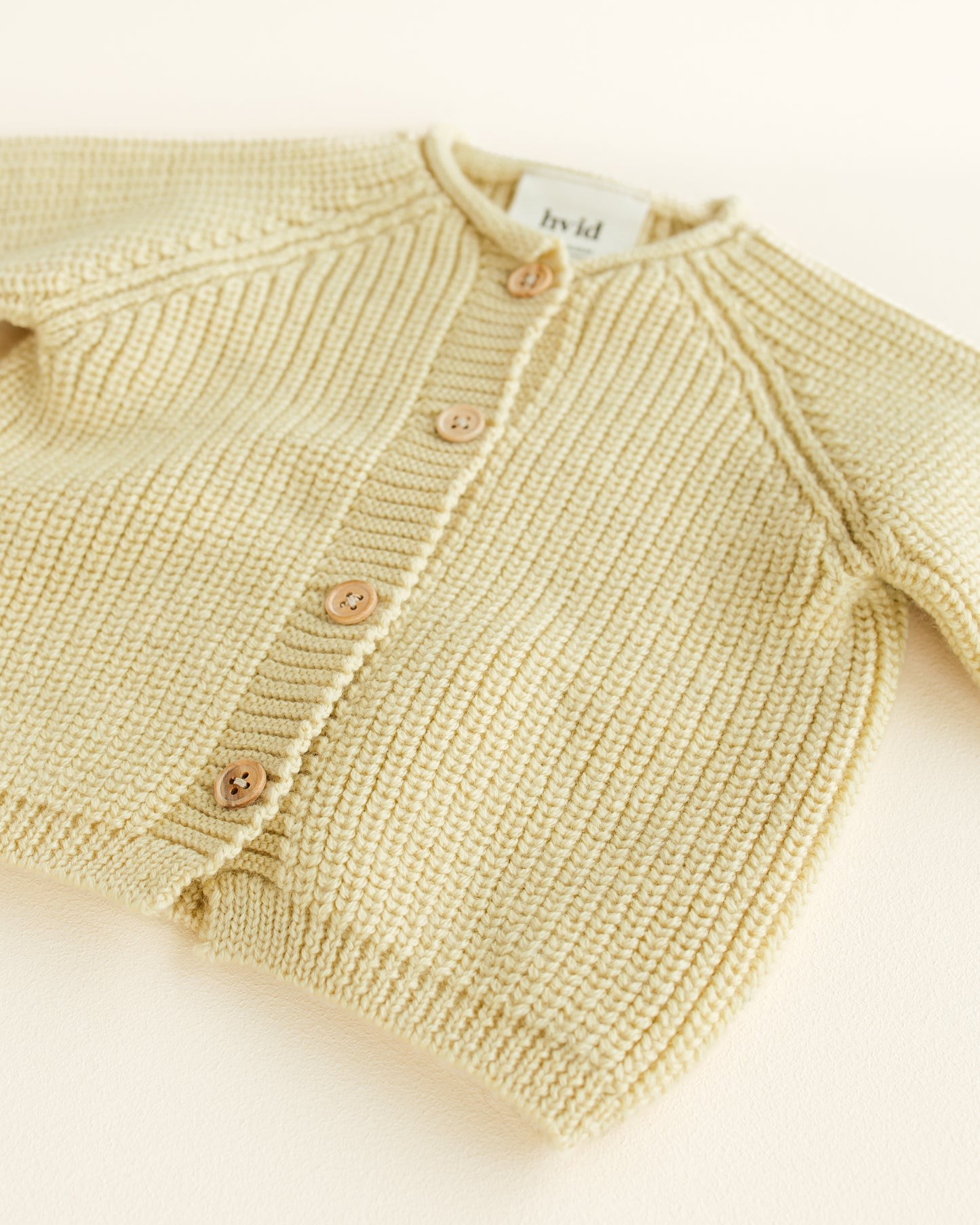 Hvid cardigan Inga - Light Yellow