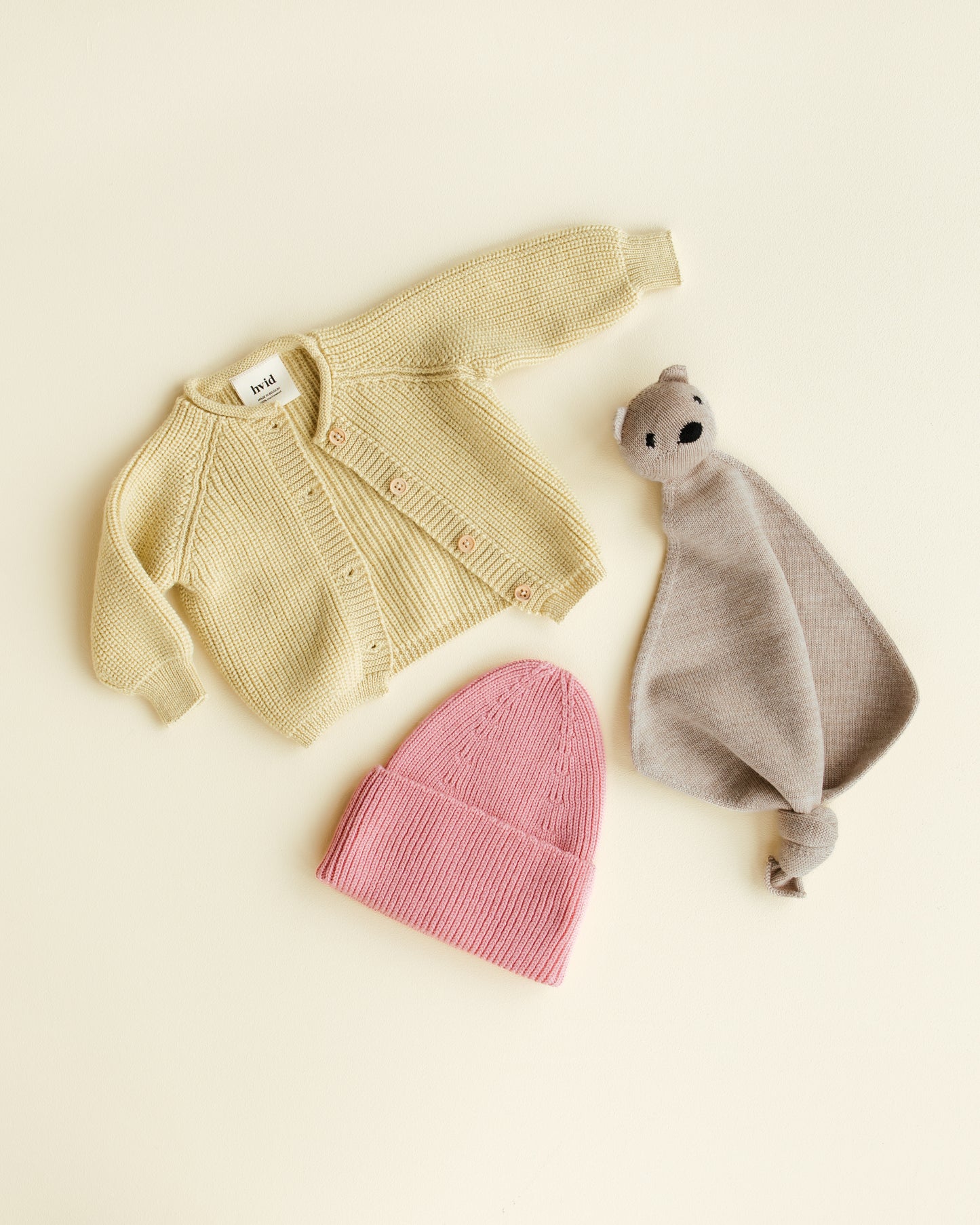 Hvid cardigan Inga - Light Yellow