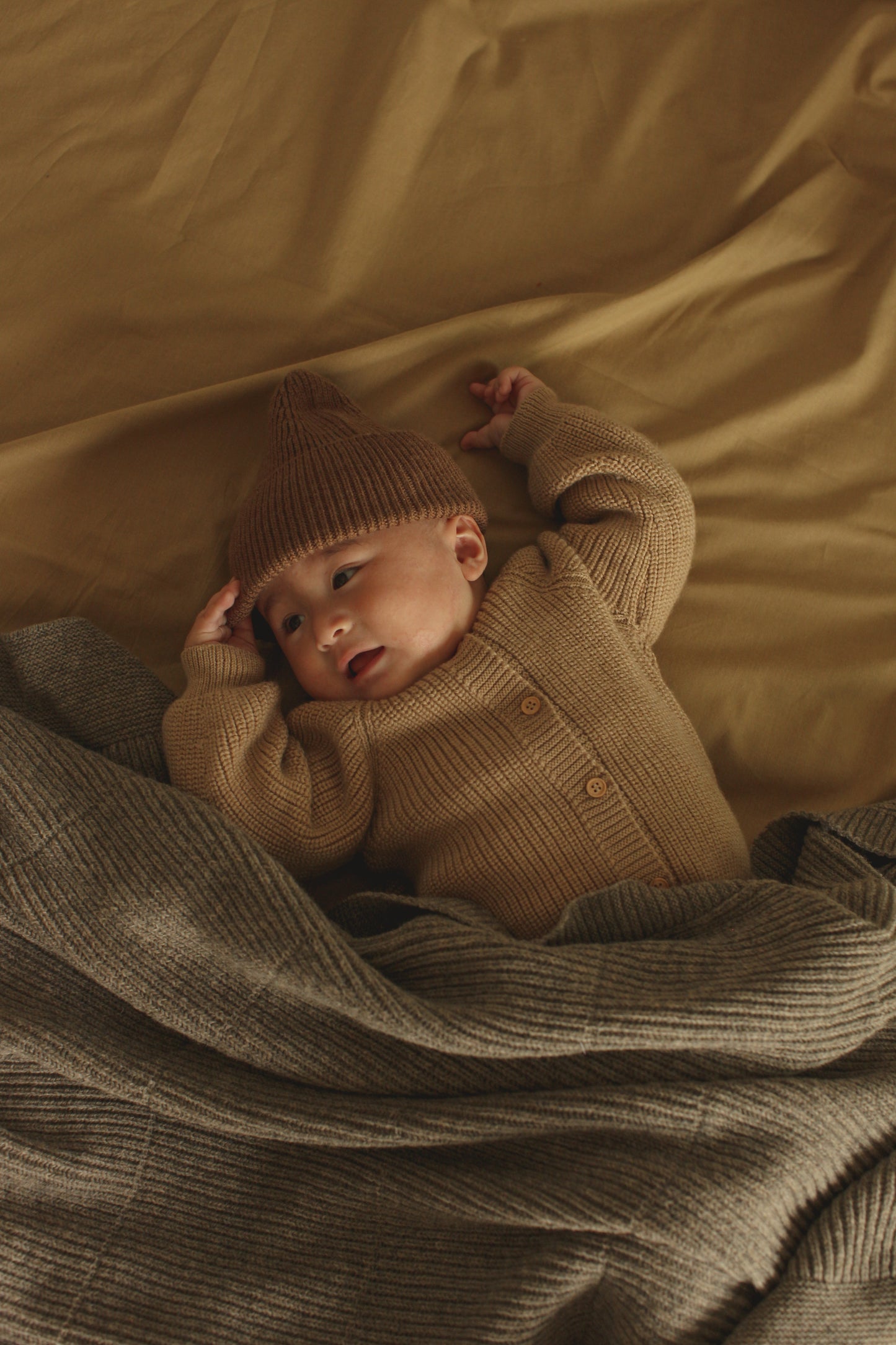 Hvid cardigan Inga - Sand