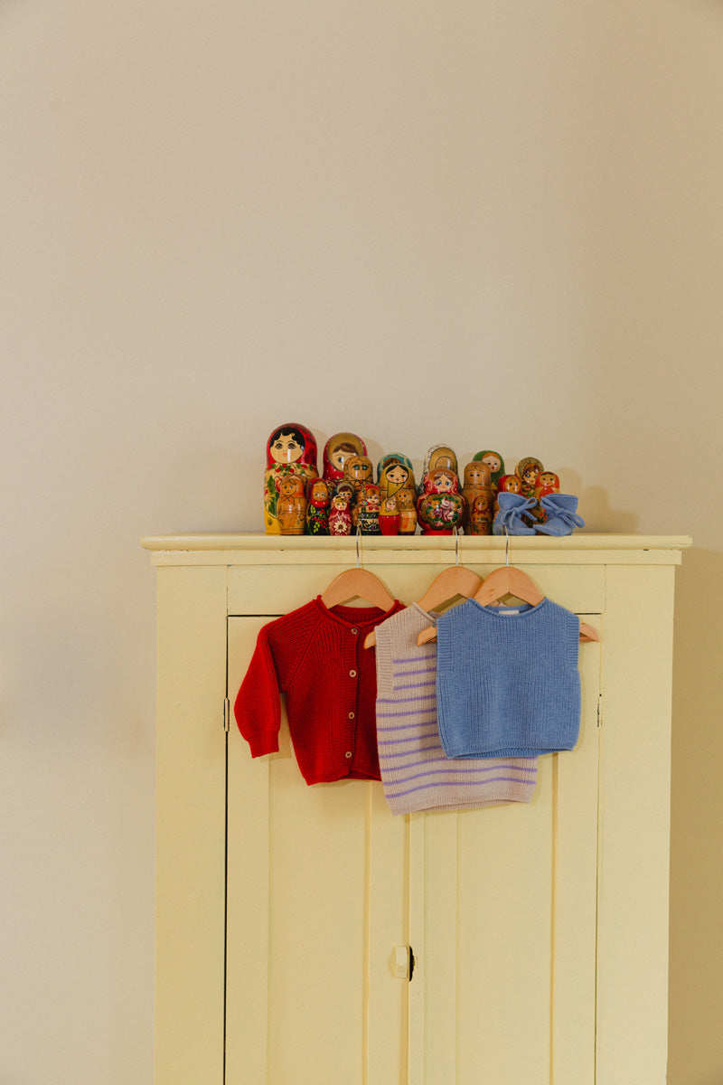Hvid cardigan Inga - Red
