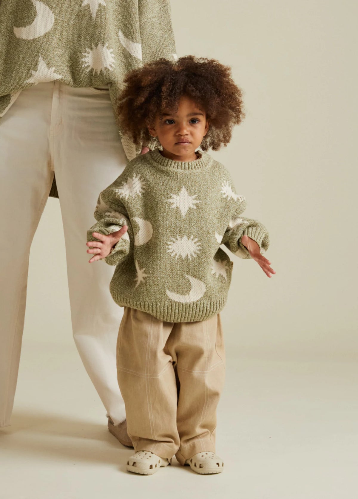 Claude & Co Cozmo Moon & Stars sweater - Matcha