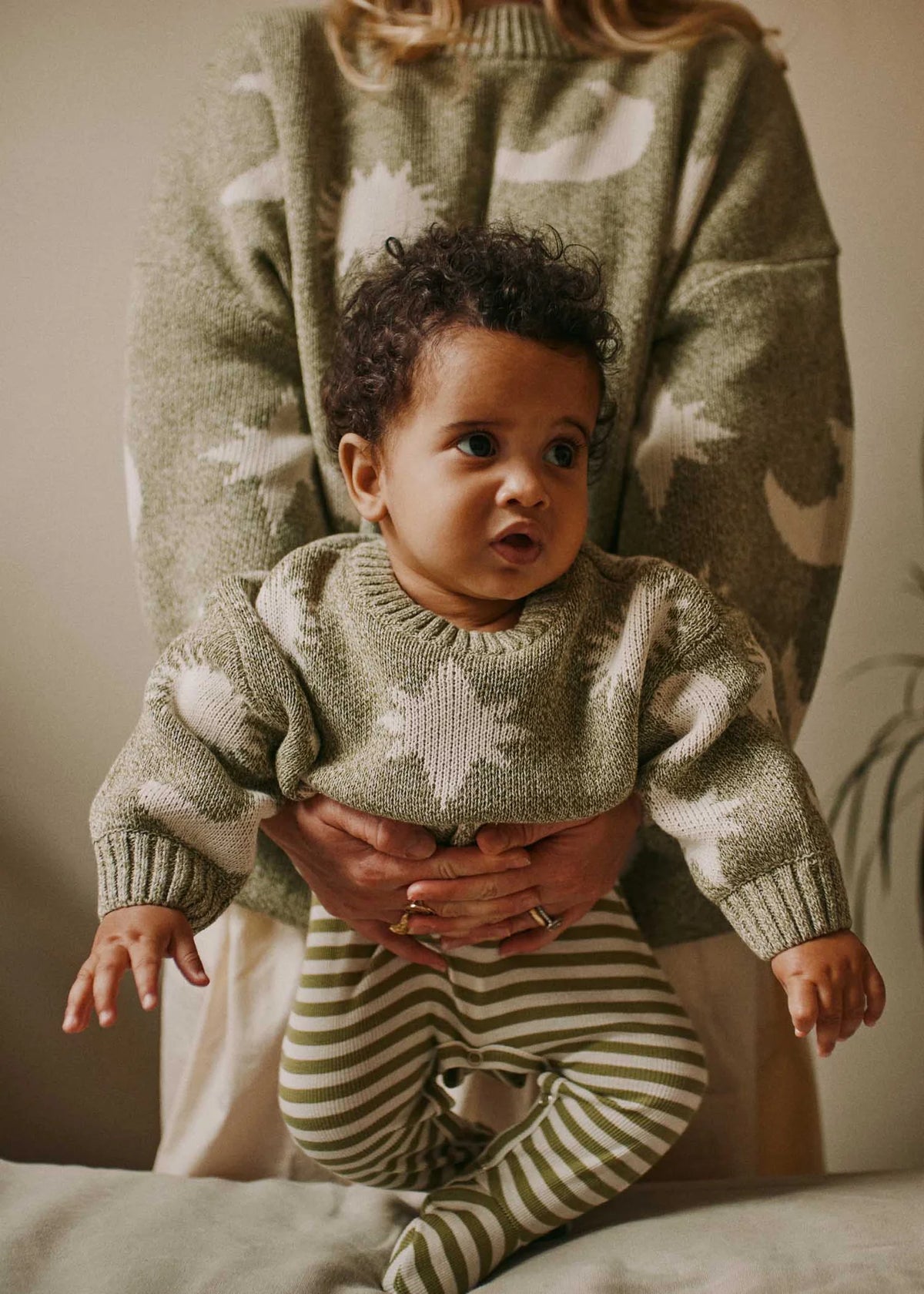 Claude & Co Cozmo Moon & Stars sweater - Matcha