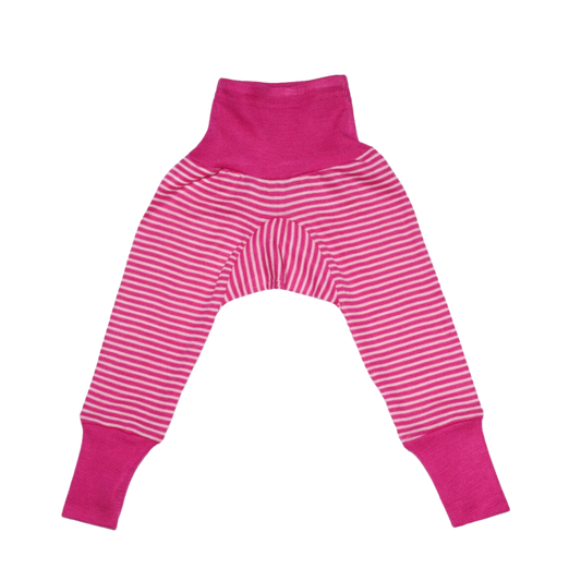 Cosilana wol/zijde baby broekje - Pink / Nature