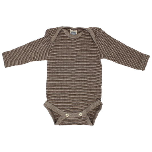 Cosilana wol/zijde/katoen romper - Brown / Natural
