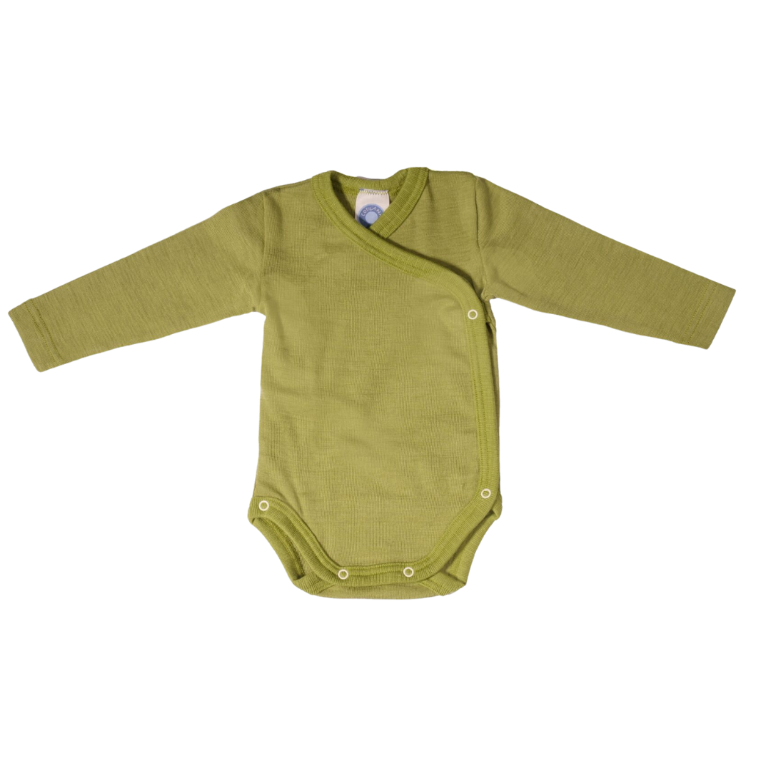 Cosilana wool/silk wrap romper – Green