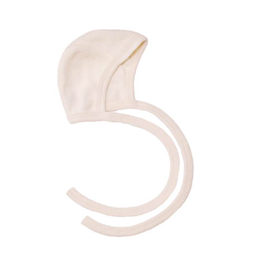 Cosilana terry wool bow hat - Natural