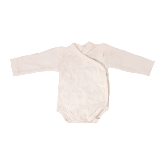Cosilana wrap romper wool/silk - Natural
