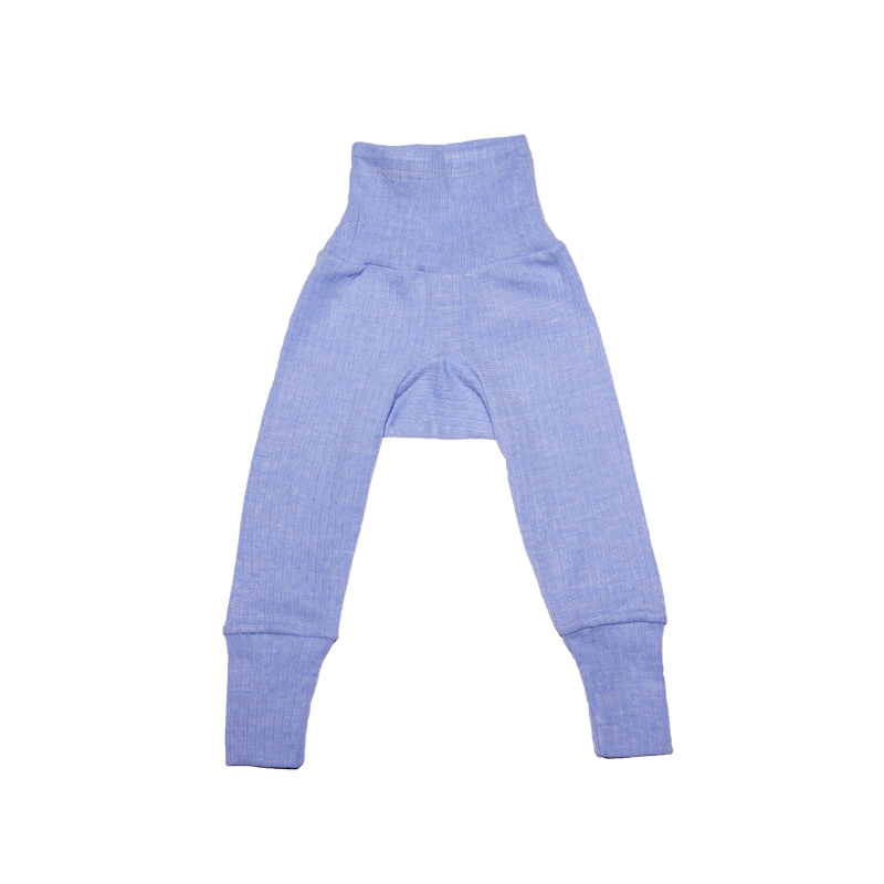 Cosilana wol/zijde/katoen baby broekje - Blauw