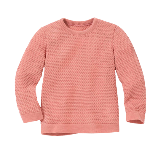 Disana honeycomb sweater - Soft pink