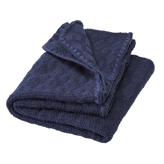 Disana wool baby blanket - Indigo
