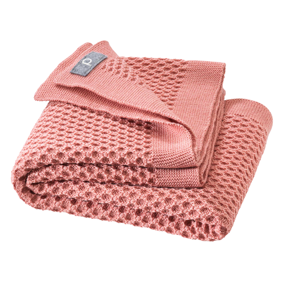 Disana wollen honeycomb deken - Soft Pink