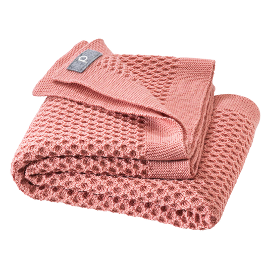 Disana wollen honeycomb deken - Soft Pink