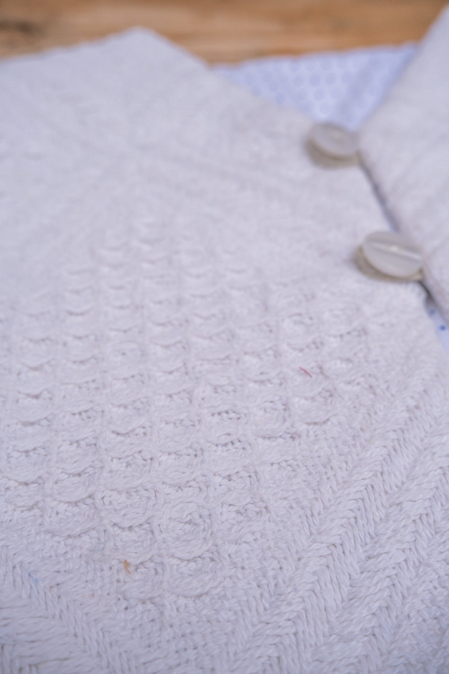 Floortje Elisabeth Ayla jasje baby - Off White Blanket - 6-14 maanden