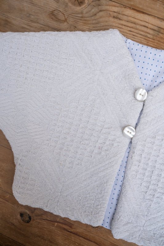 Floortje Elisabeth Ayla jasje baby - Off White Blanket - 6-14 maanden