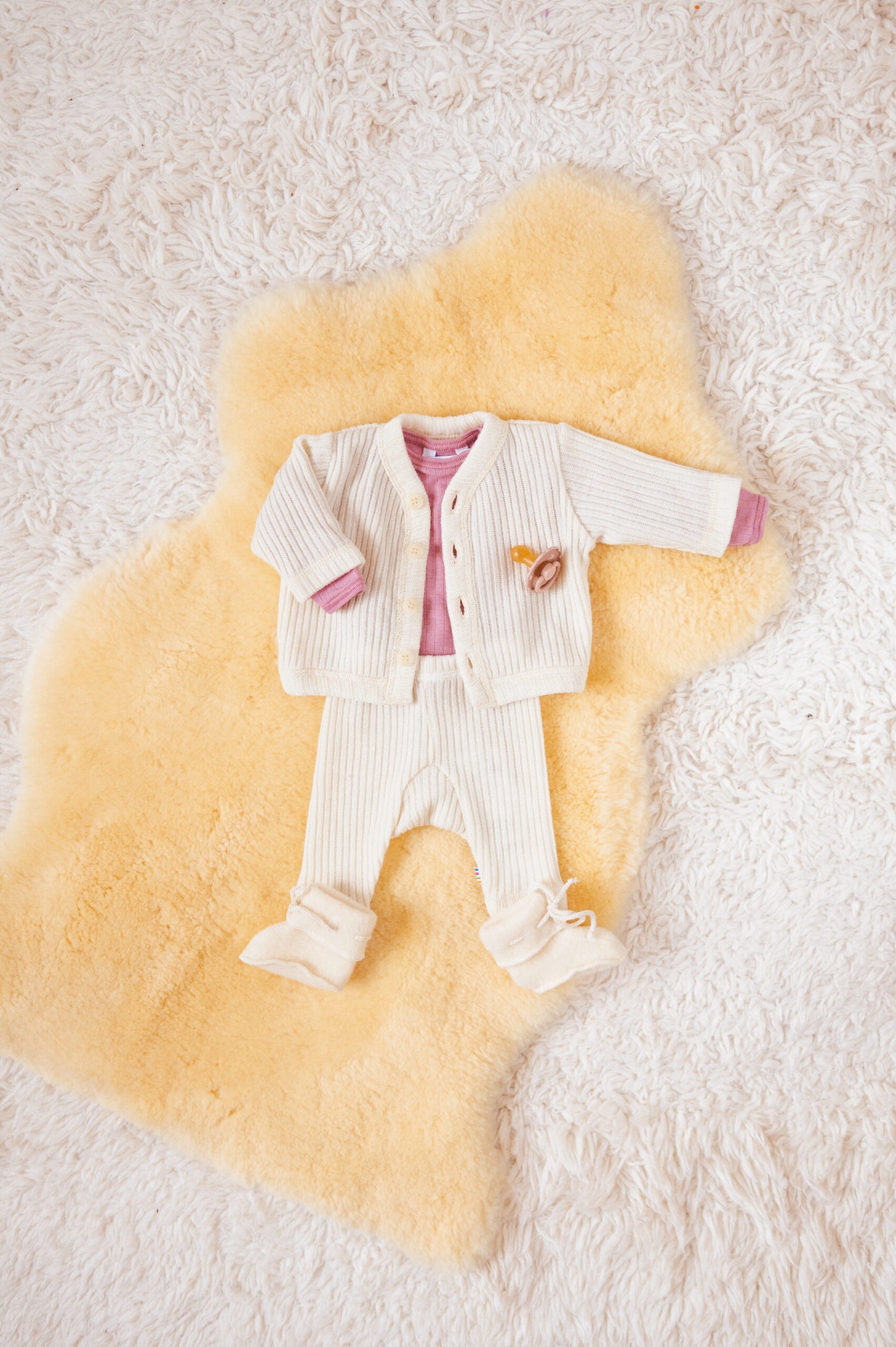 Joha wool romper - Old rose