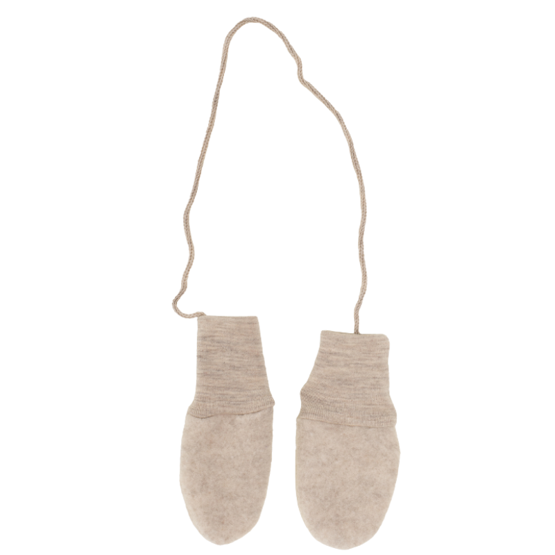 Engel Natur wolfleece baby mittens - Sand