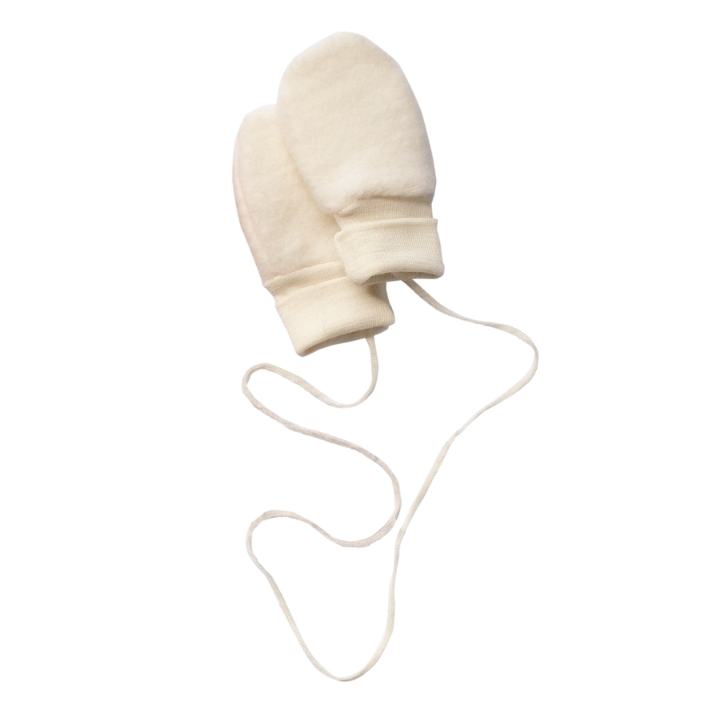Engel Natur wolfleece baby mittens - Natural