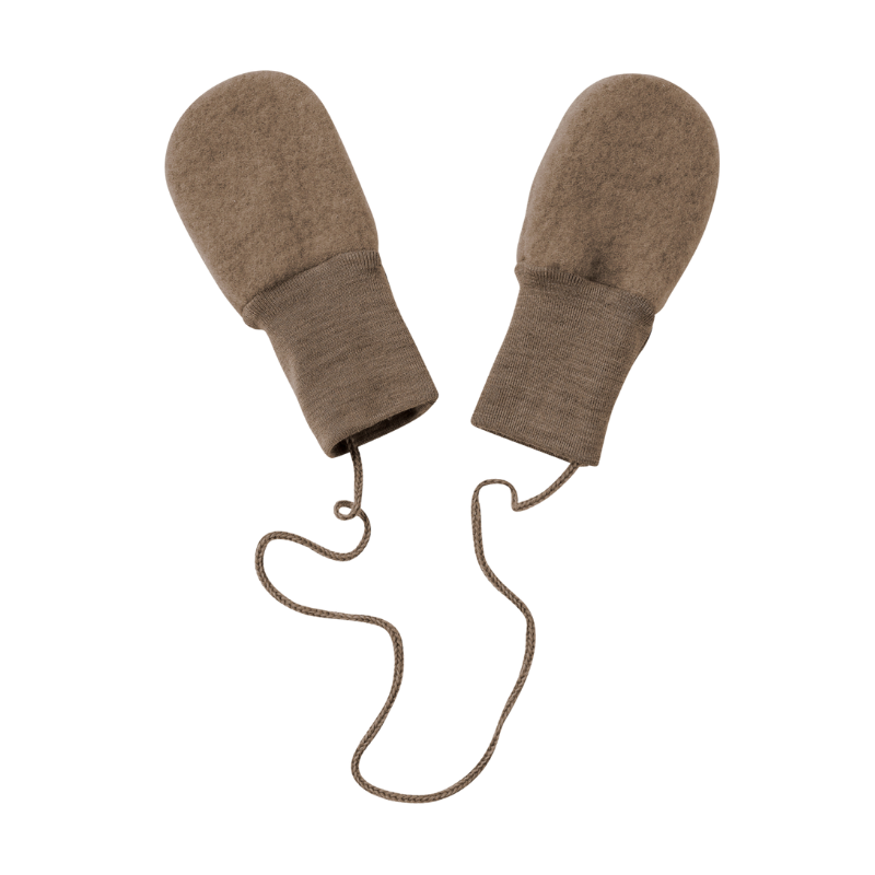 Engel Natur wolfleece baby wantjes - Walnut melange
