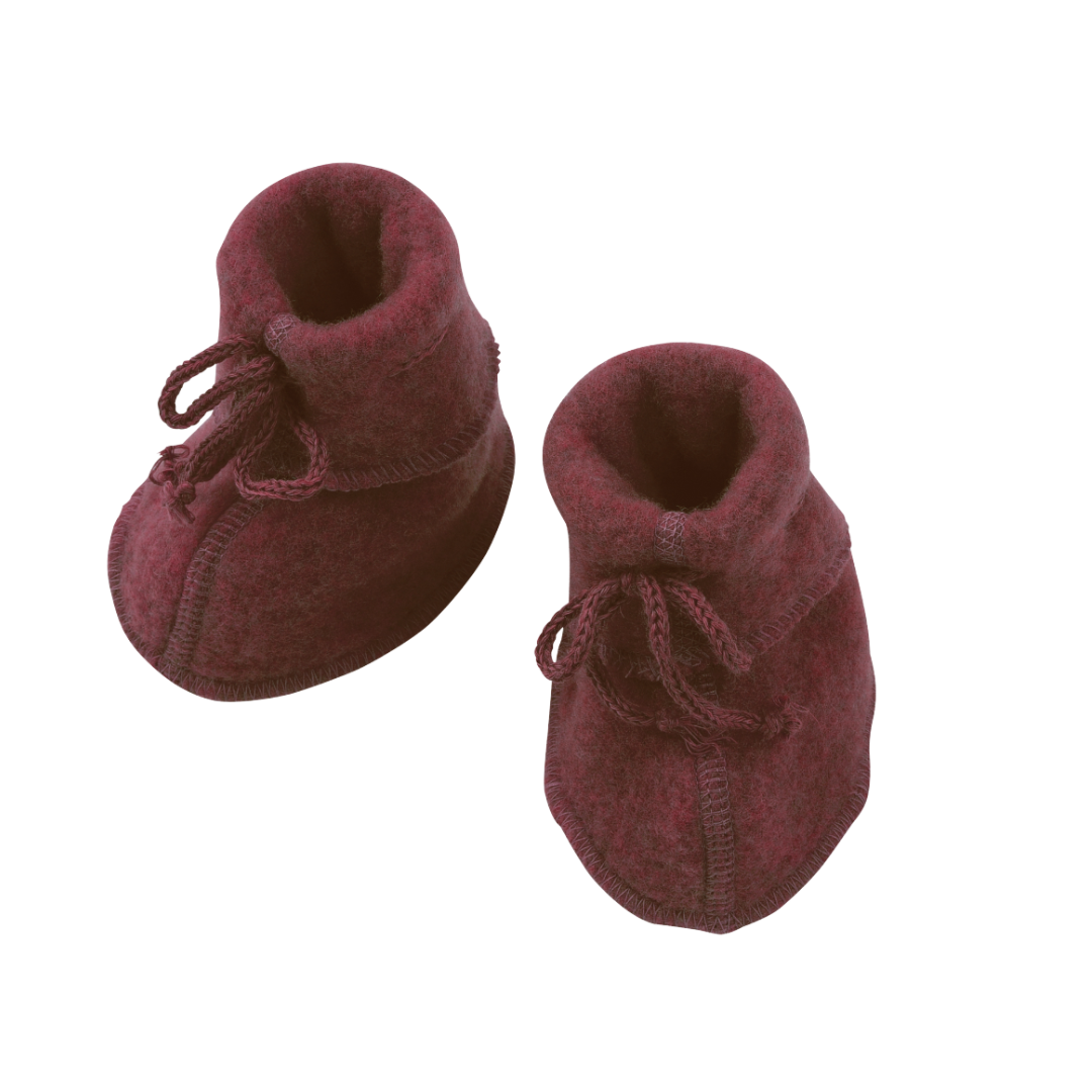 Engel Natur wool fleece baby shoes – Cinnamon Melange
