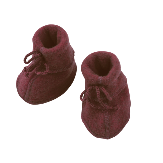Engel Natur wool fleece baby shoes – Cinnamon Melange