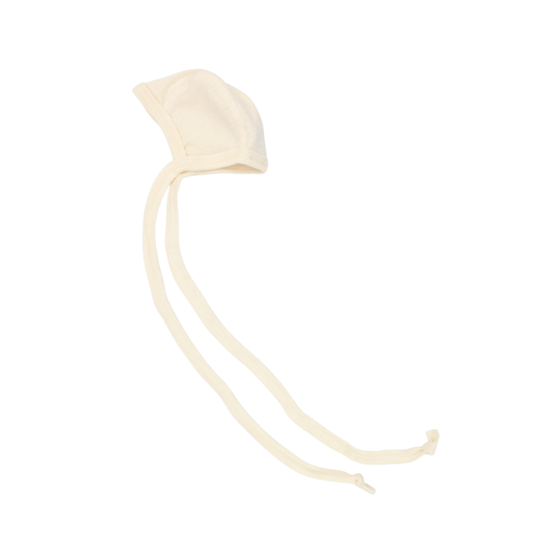 Engel Natur Frühgeborenenhaube aus Wolle/Seide – Natur