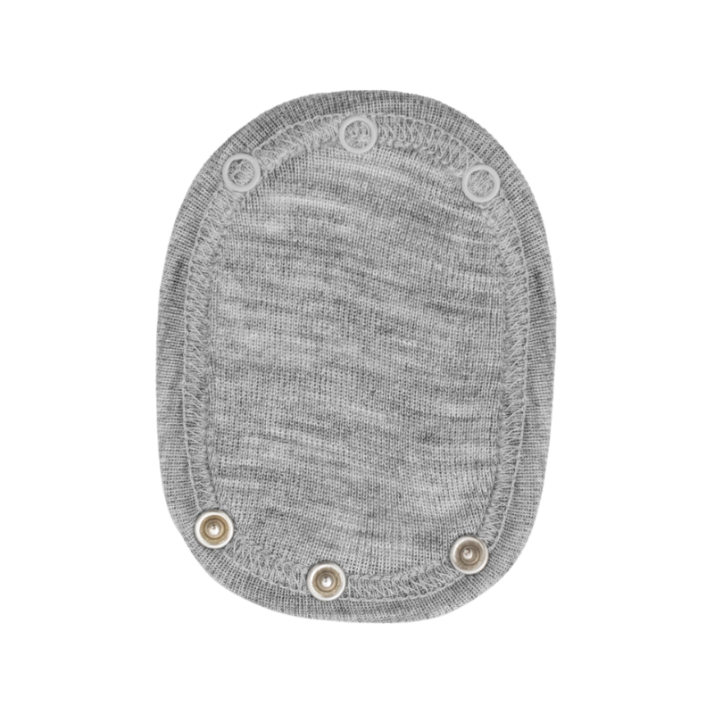 Engel Natur wol/zijde romperverlenger - light grey melange