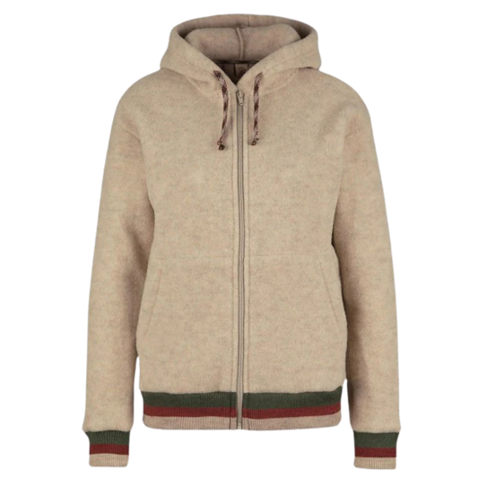 Engel Natur merino wool men's cardigan - Sand melange