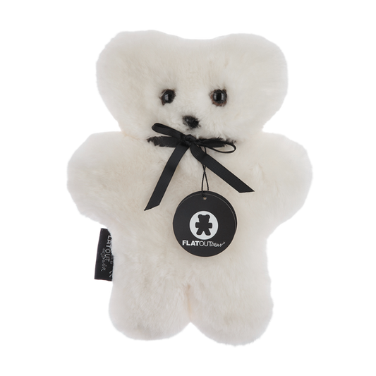 FLATOUTBEAR wollen platte grote teddybeer in de kleur milk - de Wevershoek