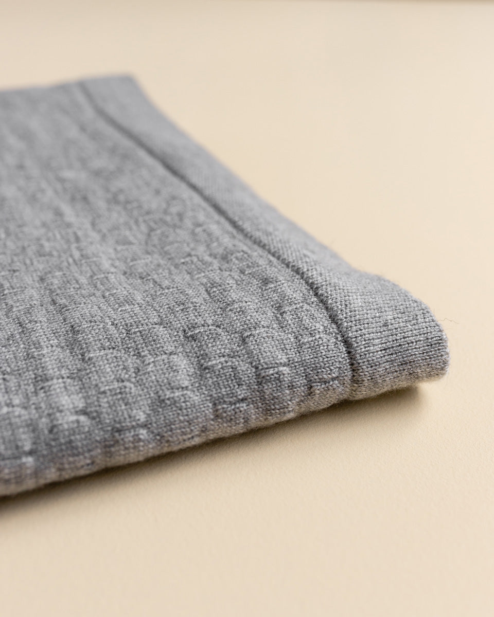 Hvid blanket Frankie - Gray Melange