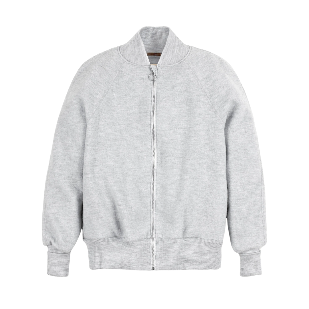 HALFEN unisex bomberjack gekookte wol - Grey