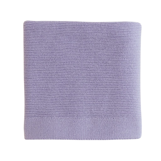 Hvid blanket Gust - Lilac