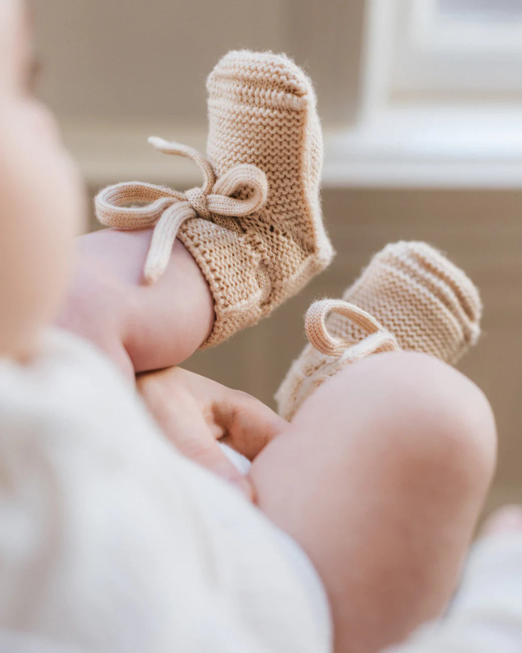 Hvid booties - Oat