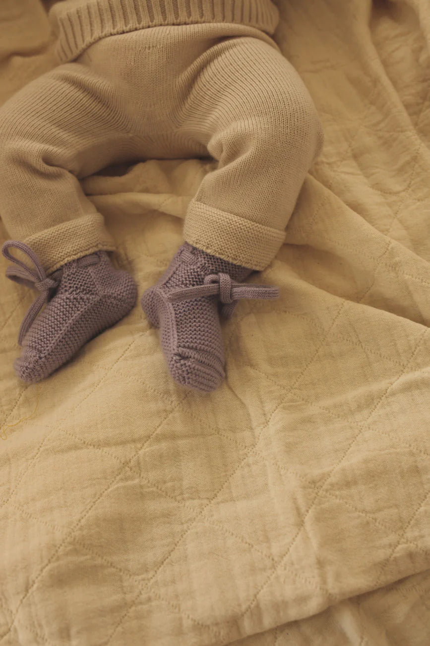 Hvid booties - Lilac