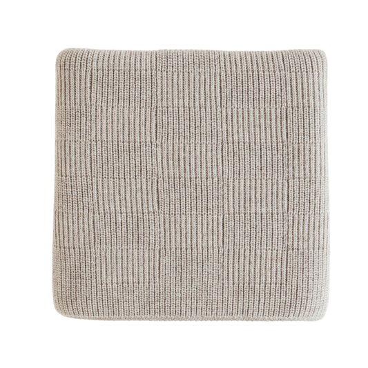 Hvid blanket Ivy - Pebble