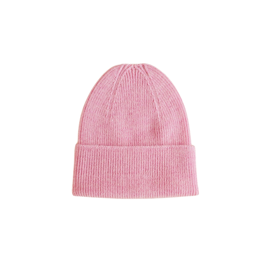 Hvid Beanie Fonzie Neugeborenen - Creme