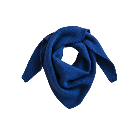 Hvid scarf Josephina - Cobalt blue