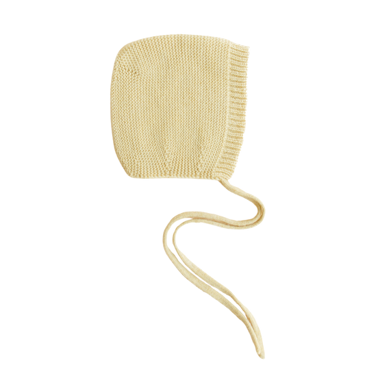 Hvid strikmutsje Dolly - Light Yellow