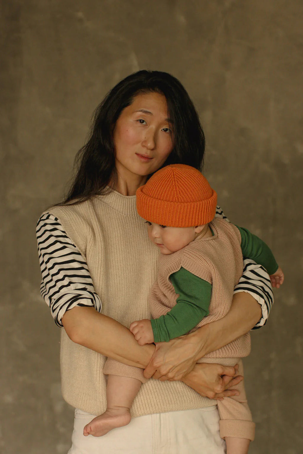 Hvid cardigan Harvey baby - Apricot