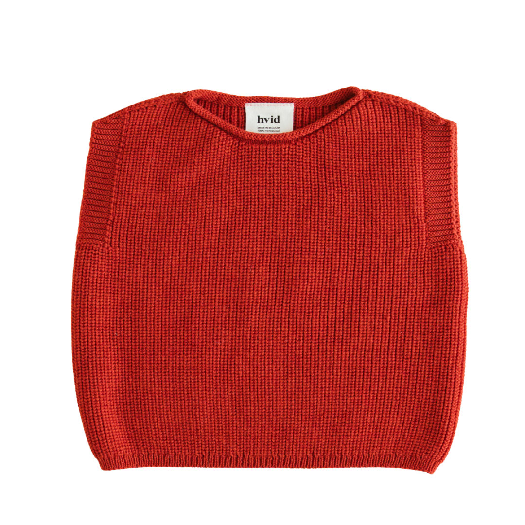 Hvid vest Harvey baby - Red